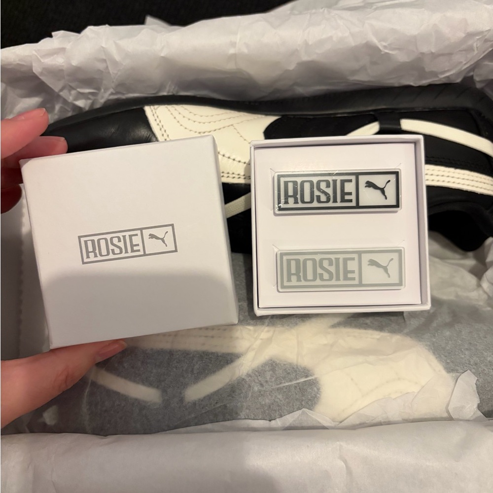 Puma Black Leather Speedcat Sneakers, Blackpink Rosie Rosé Collab - Picture 6 of 6